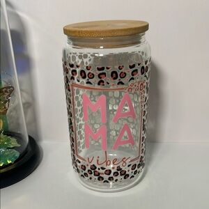 Mama glass cup